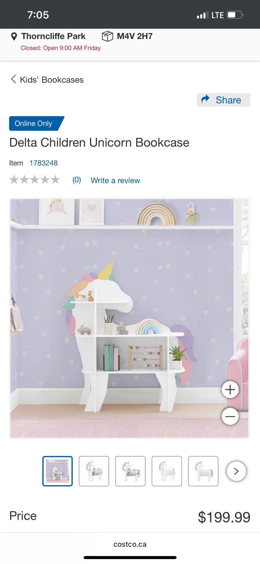 Delta Children Unicorn Bookcase