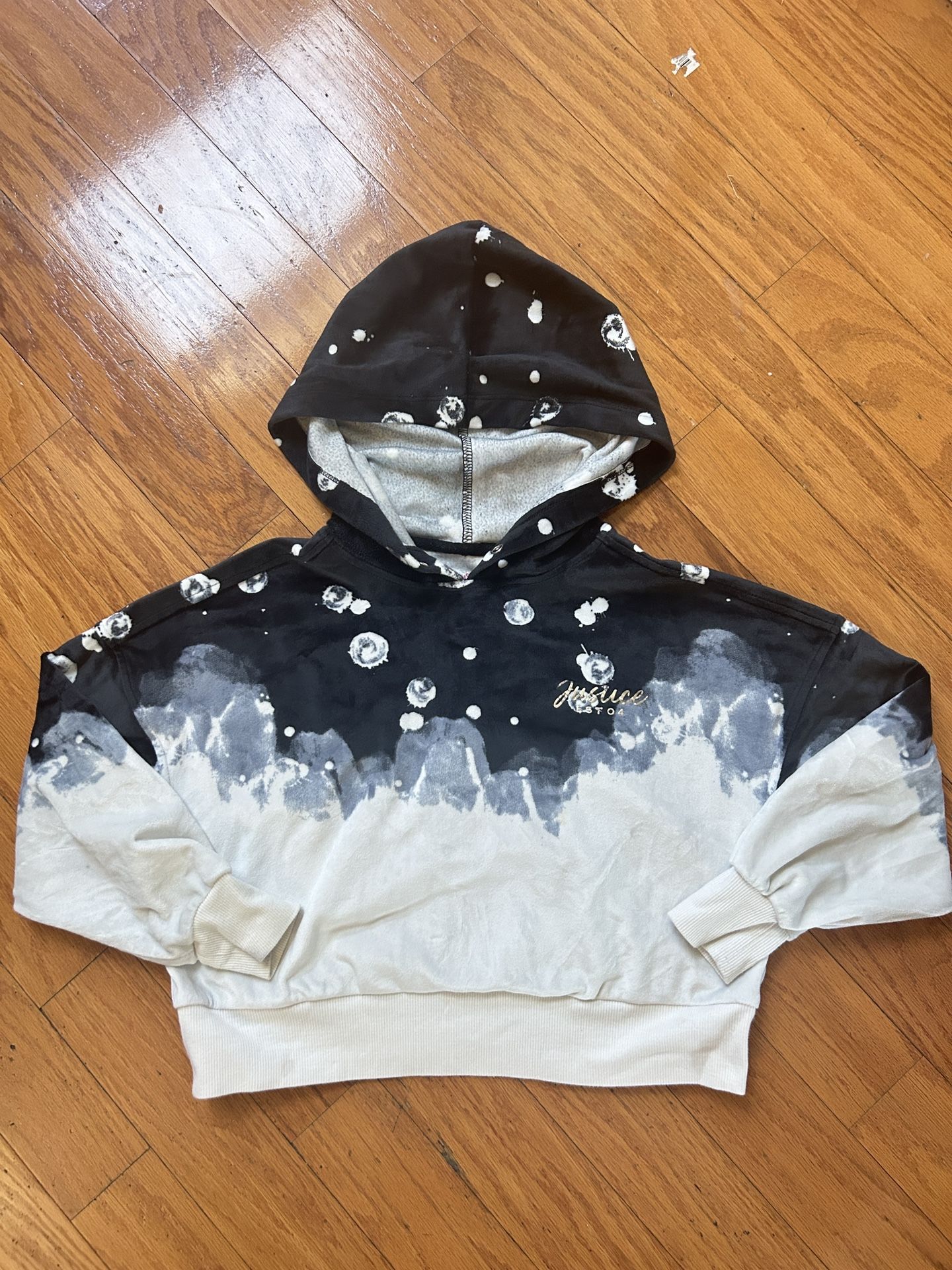 Like new justice girls Hooded Sweatshirt size S 7/8