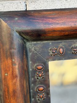 Metal XL Floor/Wall Mirror Bronze Patina 