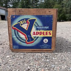 Big Y Apples Vintage Yakima Washington Apple Crate 1920’s-1940’s