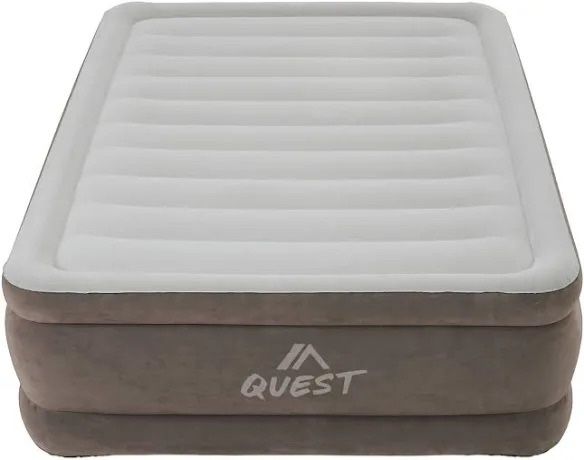 New Queen Quest Inflatable Built in Pump Air Mattress