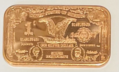 1 AVDP Ounce Copper Bar