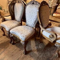 Michael Amini AICO Rococo Revival Dining Chairs - Set Of 6 ( 2 Armchairs, 4 Side Chairs)