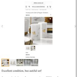 Bee Salt & Pepper Shaker Set