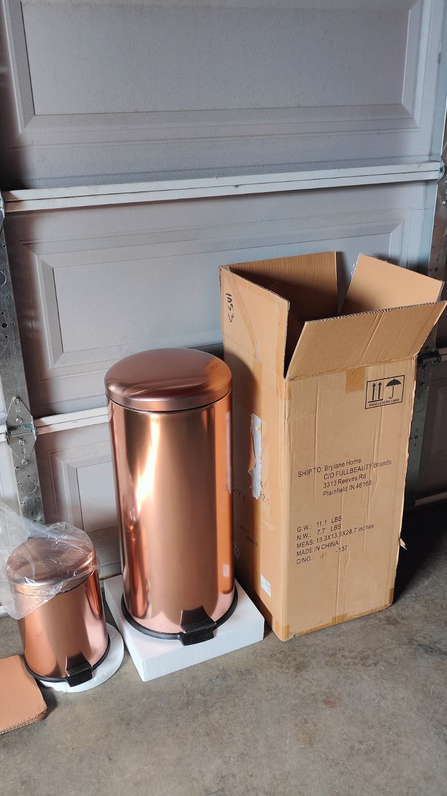 BrylaneHome Step Trash Cans, Set Of 2 NEW!