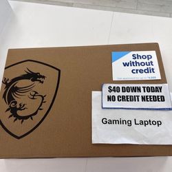 Msi GF63 Thin Gaming Laptop New- $40 DOWN Today - NO Credit Payment Plan Options