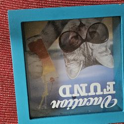 Vacation Fund Blue Shadow Box 