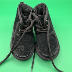 UGG Neumal Black Suede Leather Boots Size 9