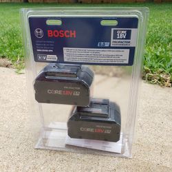 Bosch 18V  Profactor 2 Packs 8AH Lithium Battery- NEW 