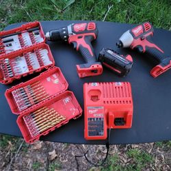 M18 18V Lith-Ion Cordless Drill Driver/Impact Driver Combo Kit, 2 1. 5Ah Battery, Charger and Bits
