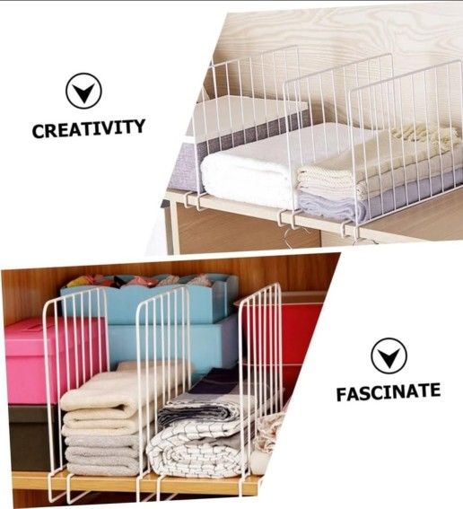 Shelf Divider for Closet Organization Iron Wardrobe Separator Installation👌✅