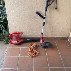 Electric Trimmer and Air Blower Bundle $59 