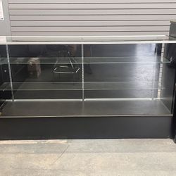 Display Case Glass Shelves 6foot Black 