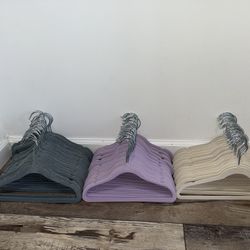Velvet Hangers - Grey Purple Beige - 11" & 13" sizes