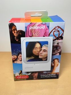 New!! Polaroid Hi-Print - Bluetooth Connected 3x3 Photo Dye-Sub Printer - 10 Photo Sheets Included (9196)