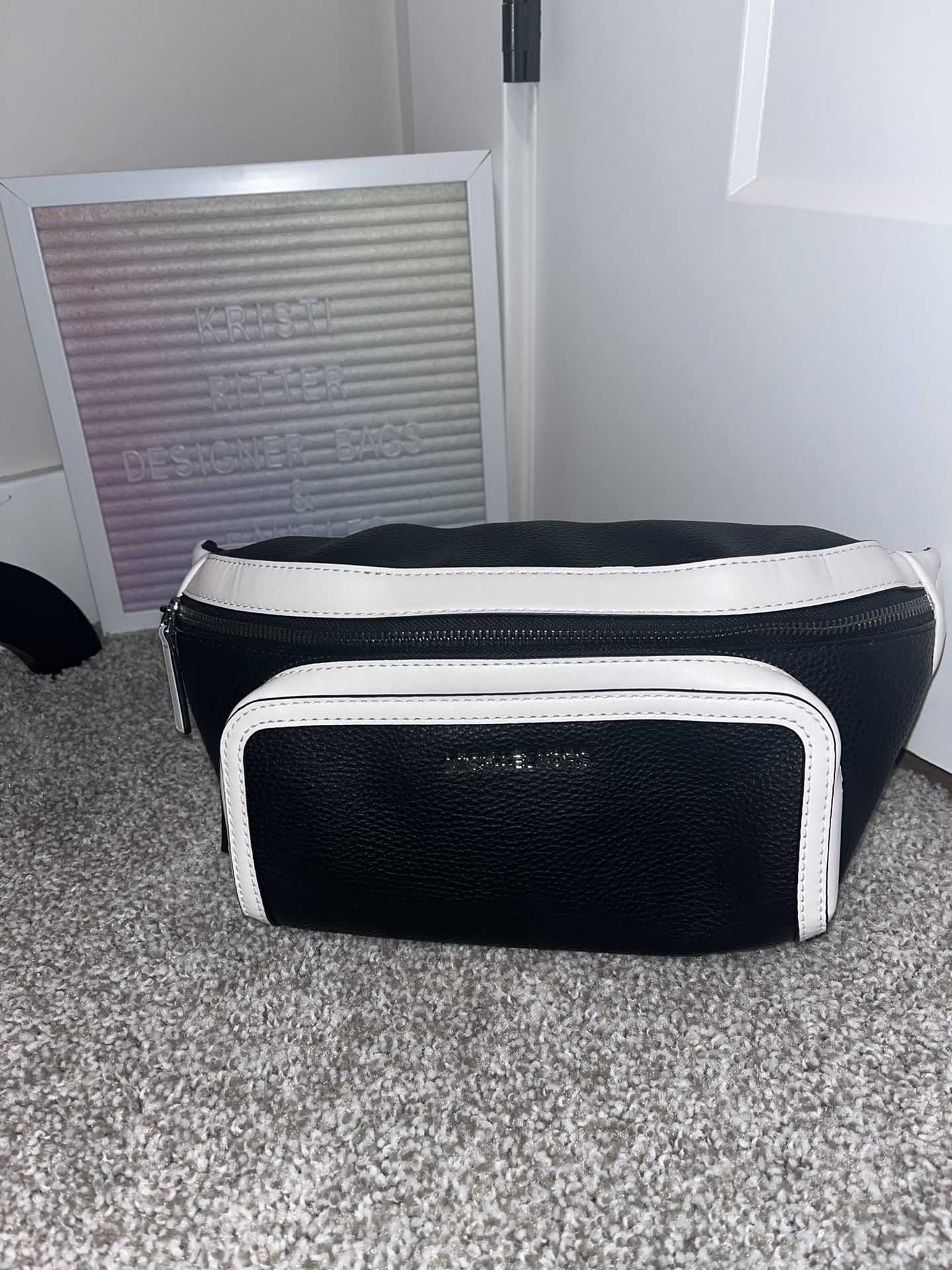 NWT MICHAEL KORS Cooper Two-Tone Belt Bag