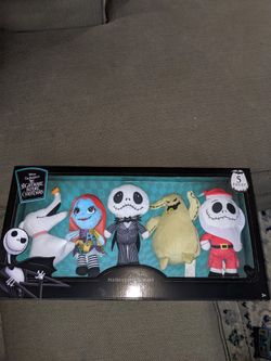 Disney Tim Burton's The Nightmare Before Christmas 5 pc Plush Collector Set New
