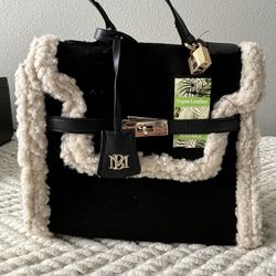 Badgley Mischka Fur Lined Satchel
