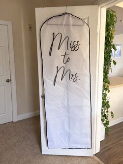 Miss to Mrs. Bridal wedding gown garment Bag