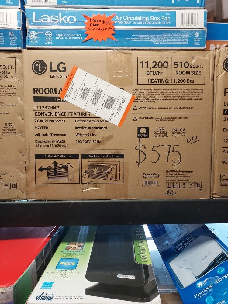 LG Electronics 11,200 BTU 230 Volt Through the Wall Air