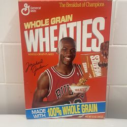 Rookie Michael Jordan Wheatie’s box no cereal