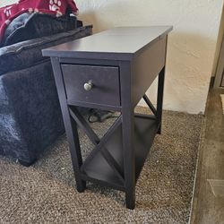 End Table W/ Storage, Outlets & USB Ports