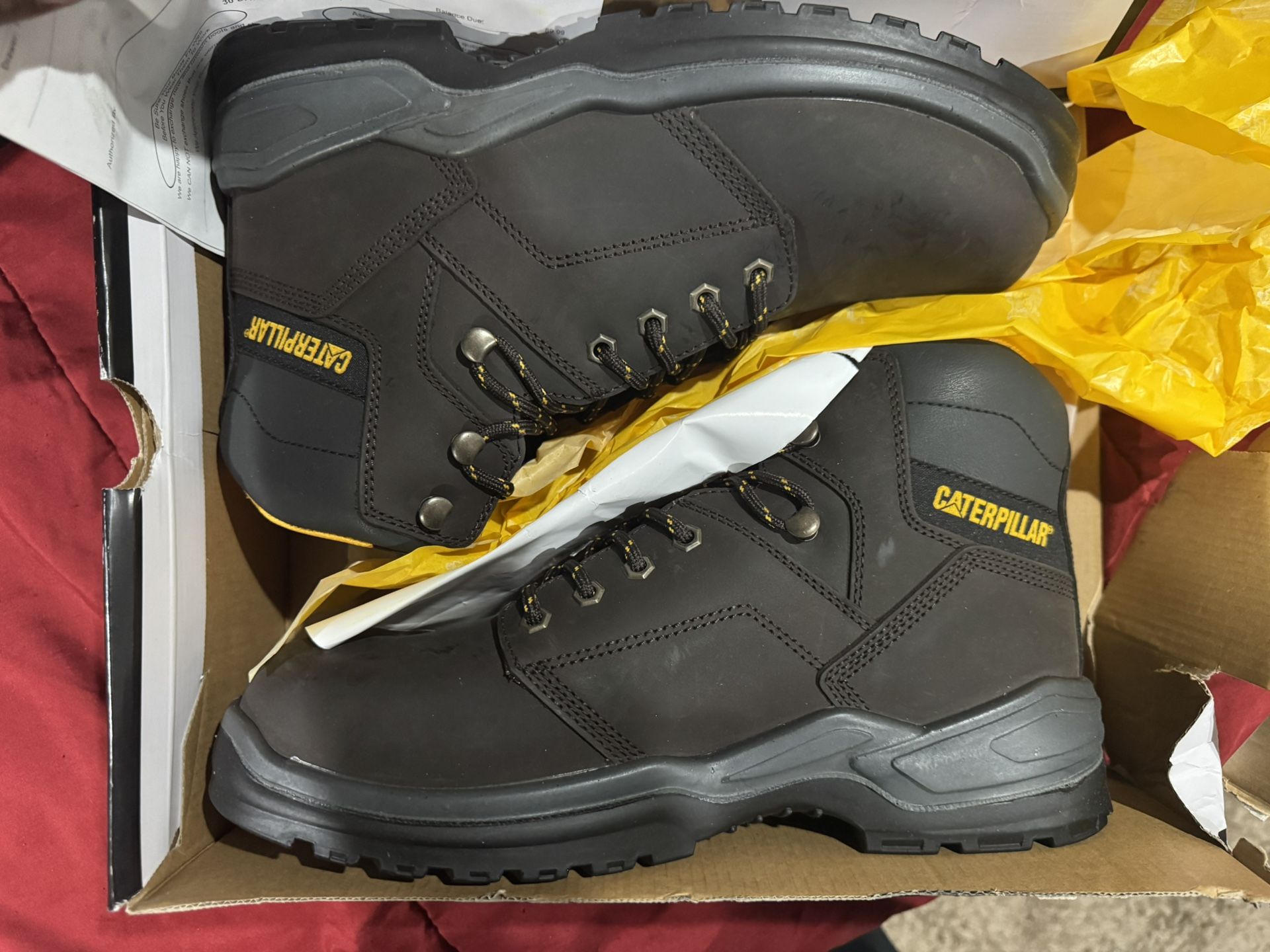 Caterpillar Striver ST Brown Steel Toe Work Boots Size 12