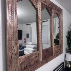 Large Wood Mirror