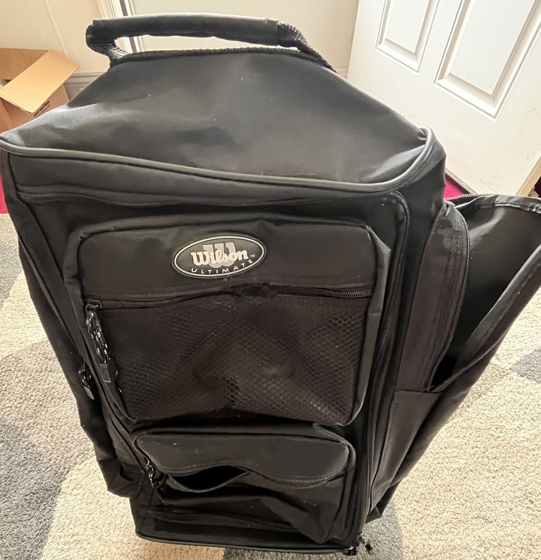 Wilson Ultimate Suitcase Carry On Sports Bag Travel Luggage Black 30x15x15