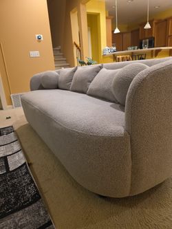 Brinae 85" Wide Modern Boucle Upholstered 3 Seat Sofa