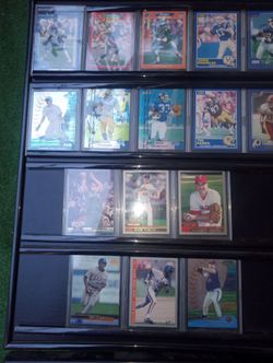 Baseball football card collection all three for only $60 better hurry collectors collection some of them are prism