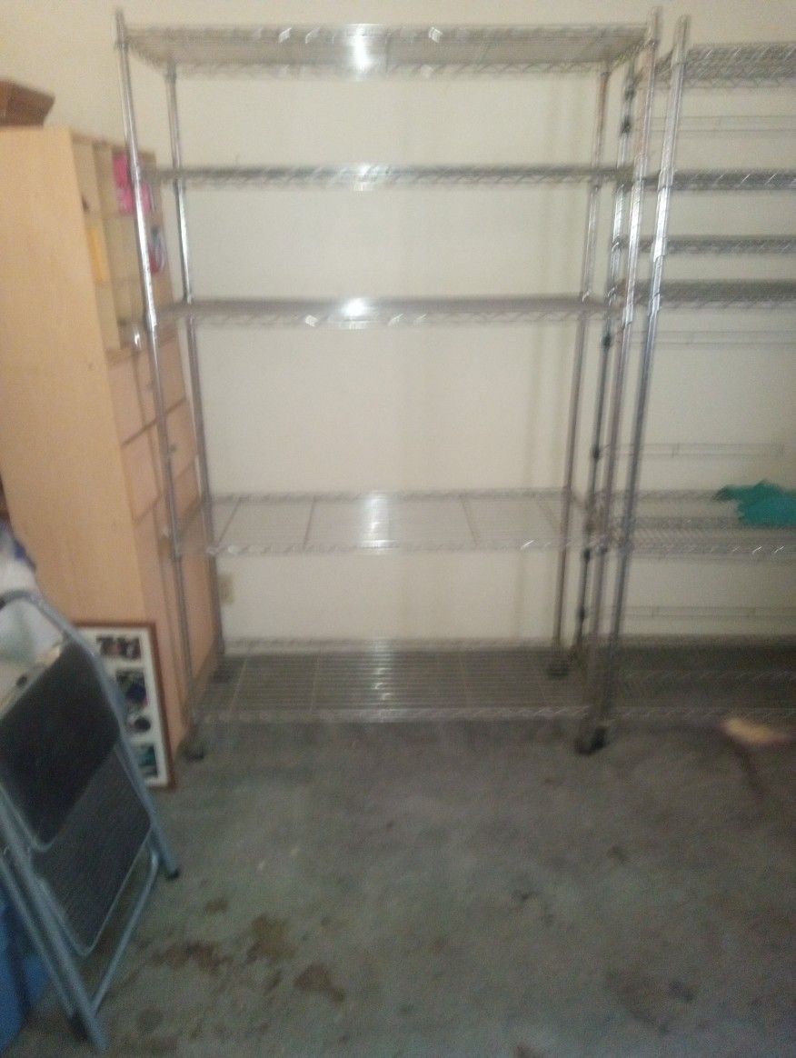 STORAGE RACK METAL CASTERS 5-6 TIER