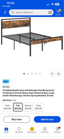 Rustic style full size bedframe