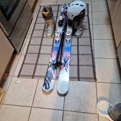 165cm K2  Skis Salomon Boots 26.5  Helmet Poles