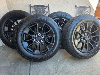 Toyota TRD Wheels with Falken Wildpeak A/T Tires – 22" set of 4