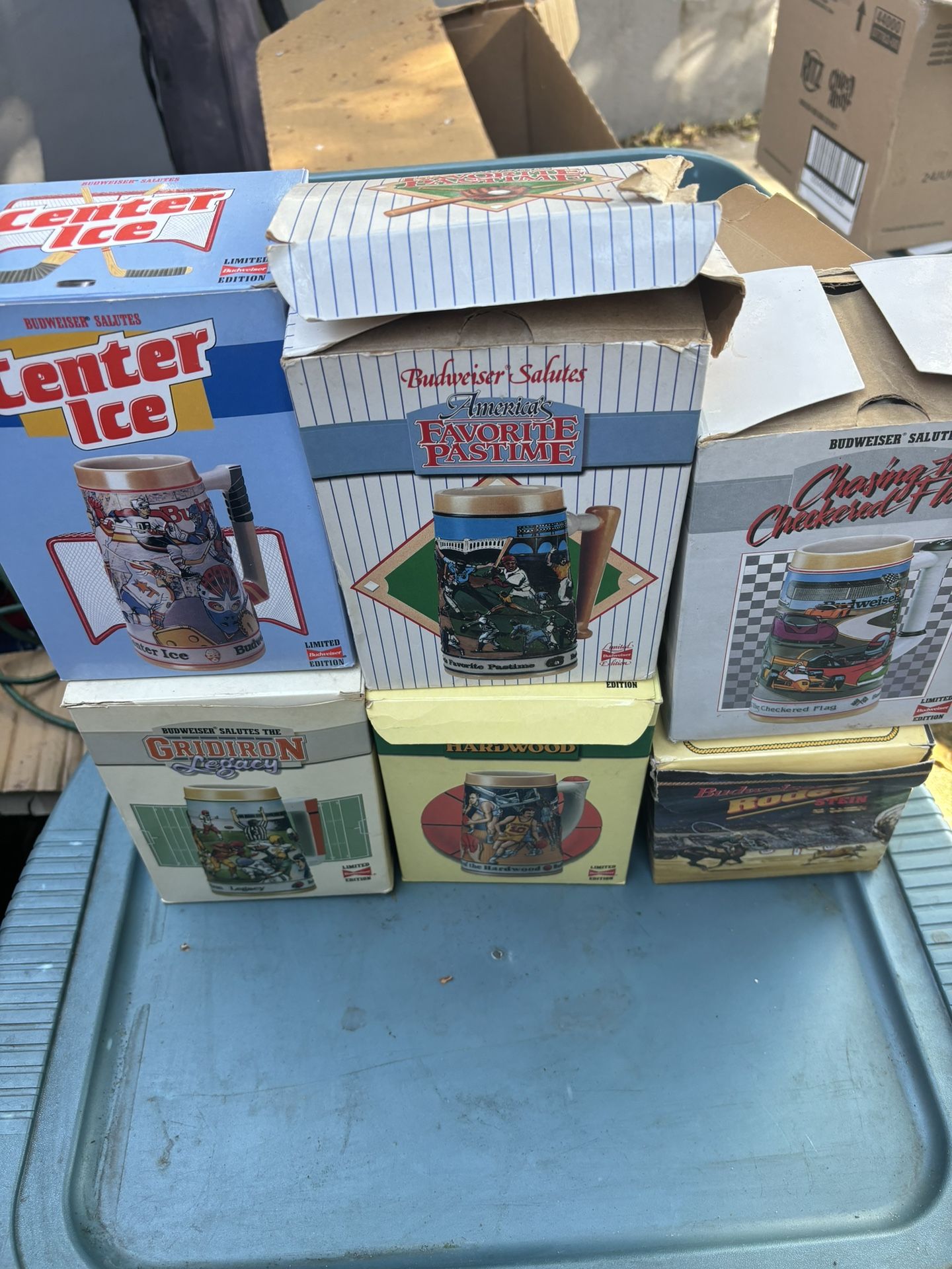 Budweiser collectible beer mugs
