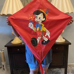 Disney Vintage Red Pinocchio Kite 