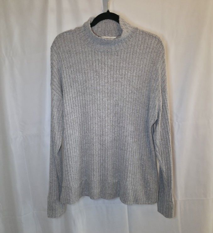 Lucky Brand Heather Gray Turtleneck Sweater