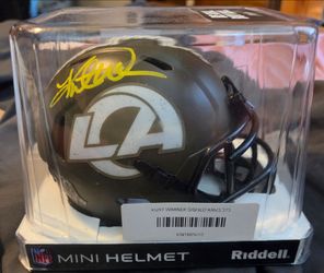 Kurt Warner Salute to Service auto mini helmet