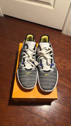 Nike LeBron Witness 6 Black/White/Yellow Size 14 w/ Original Box