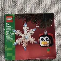 Lego Penguin And Snowflake Ornament 