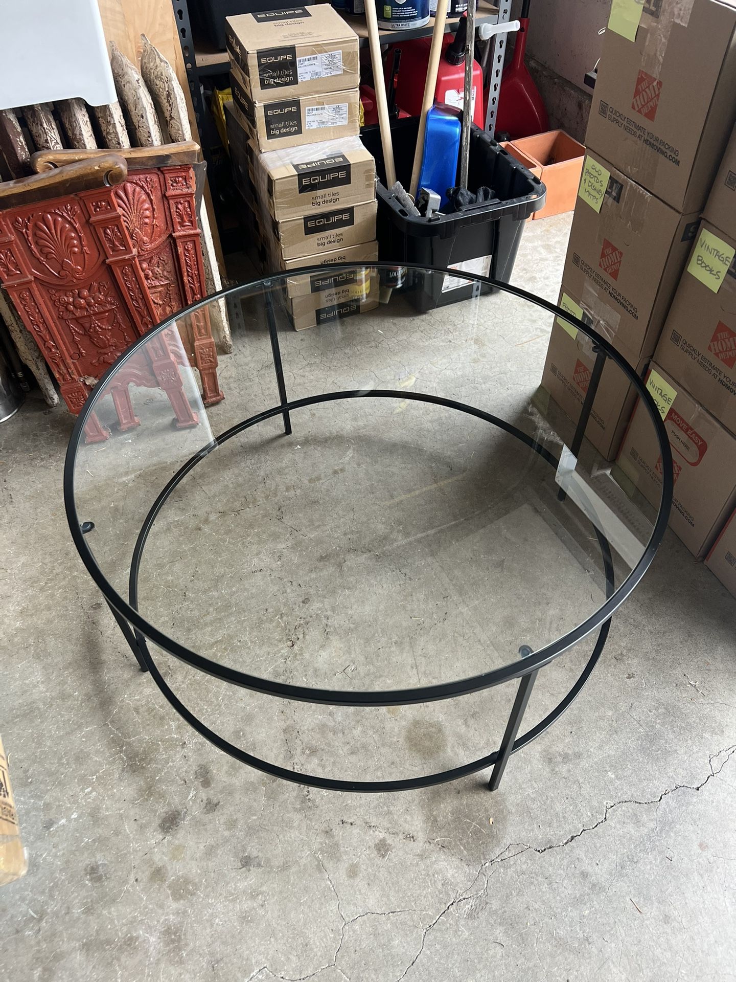 36” Glass Coffee Table