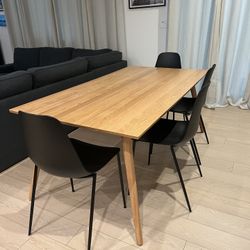 Article Dinning Table and Chairs 