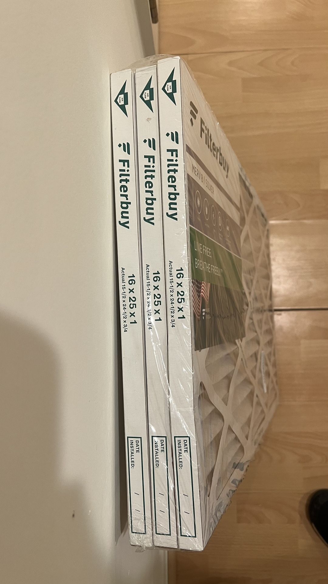A/C Filter 16x25x1” MERV 8
