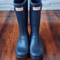 Hunter Rain Boots Kids 3 girls/2 boys Navy/Dark Blue Outdoor Classic 
