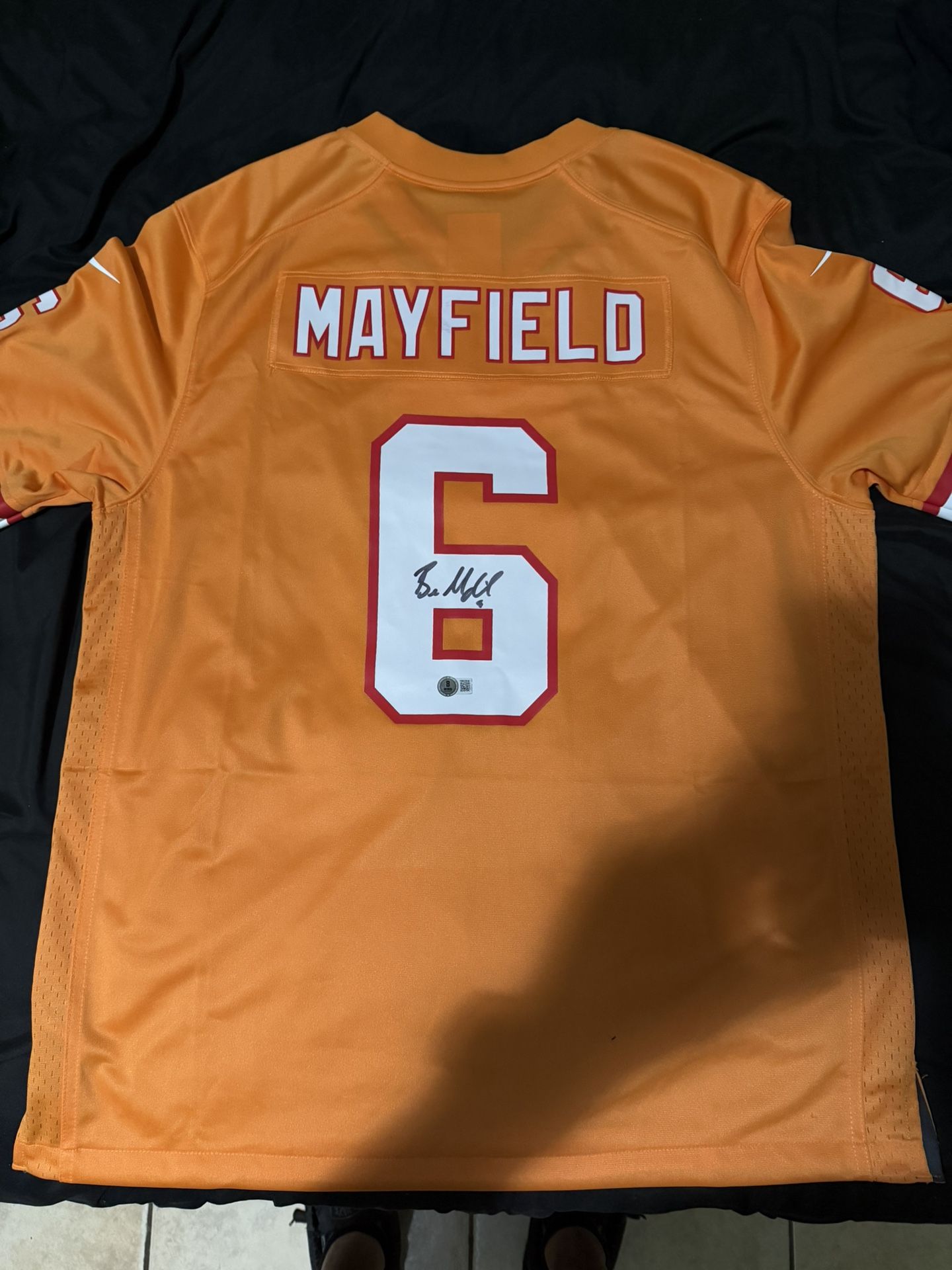 Baker Mayfield Autographed Jersey Bucs Orange