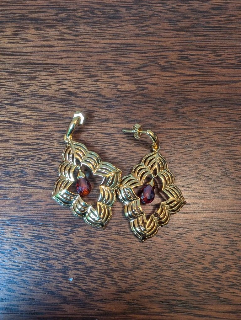 Gold Plated Silver Earrings 