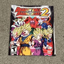 Dragon Ball Z Raging Blast 2 PS3 PlayStation 3 Instruction Manual Only