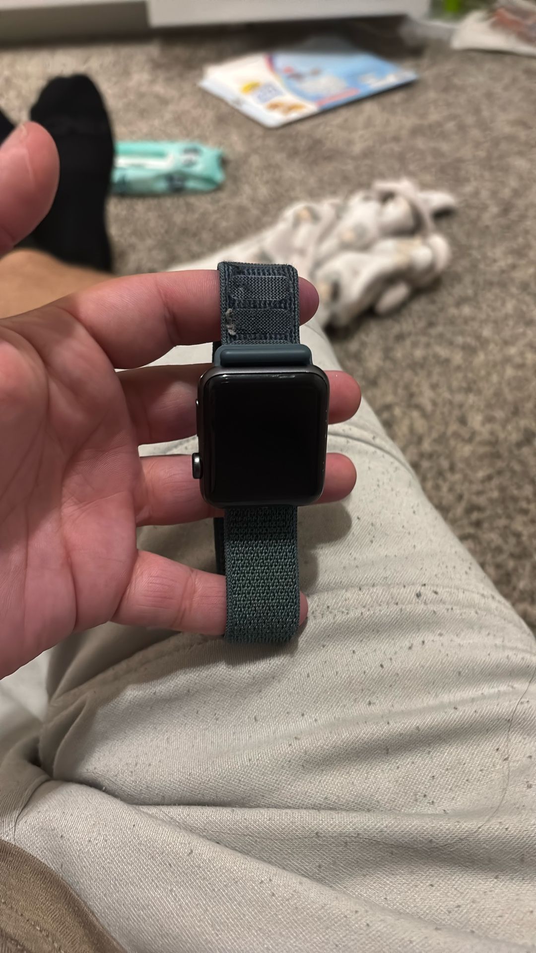 apple watch series 3 42mm aluminum case ion x glass composite back gps. wr-50m cc