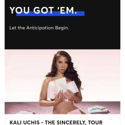 Kali Uchis - The Sincerely ,Tour Tickets/ Floor Seats